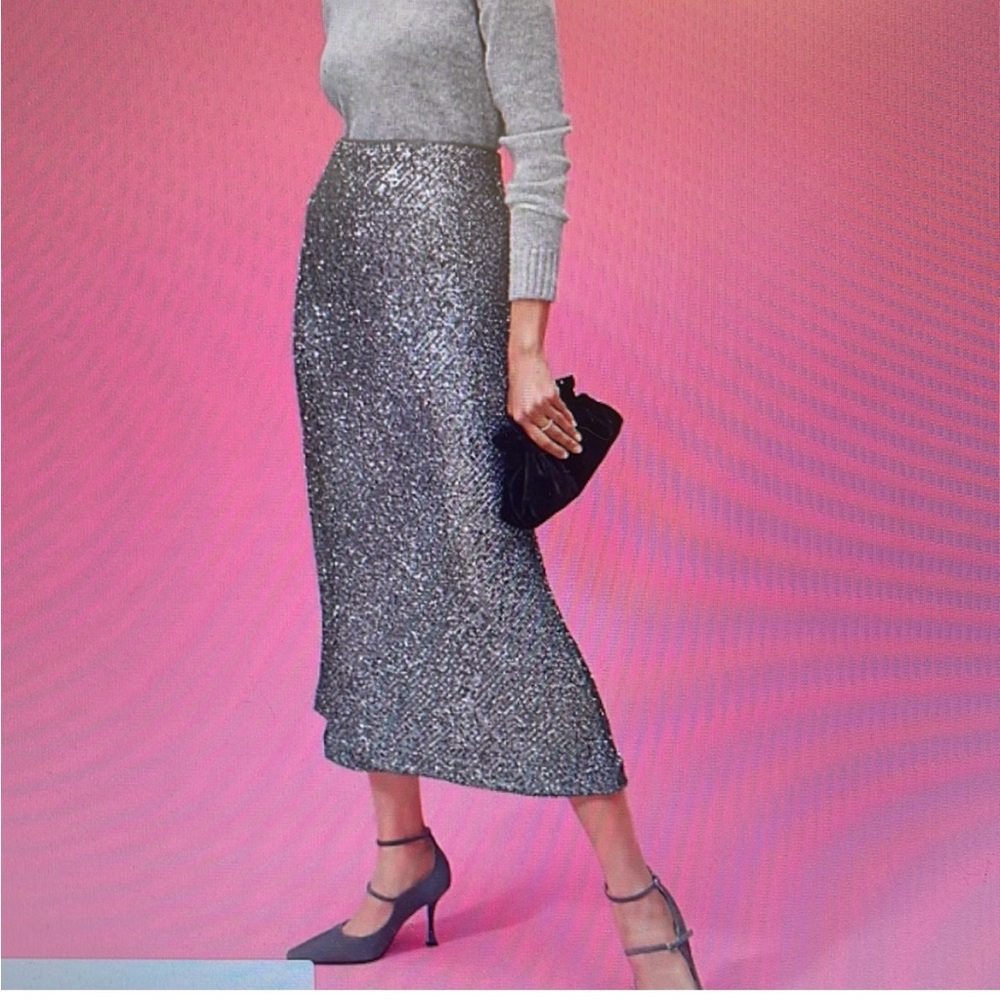 Ann Taylor Sequin Slip Skirt